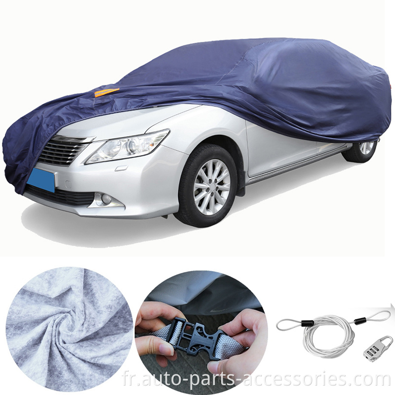 Protecteur en plein air Différentes tailles grêle le soleil de la pluie de pluie personnalisée couverture de voiture rembourrée OEM personnalisée